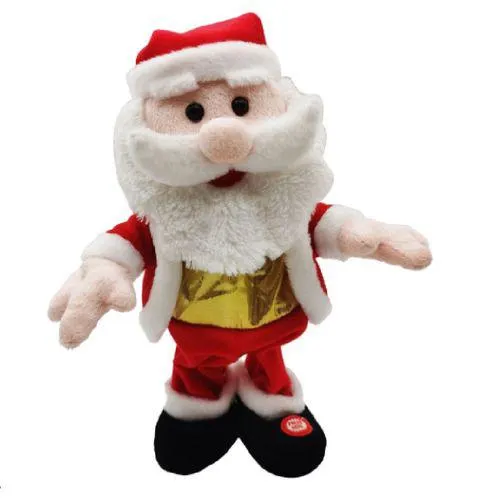 Muñeco de navidad Santa Dorado Cotidiana rojo 23x12x33 cm