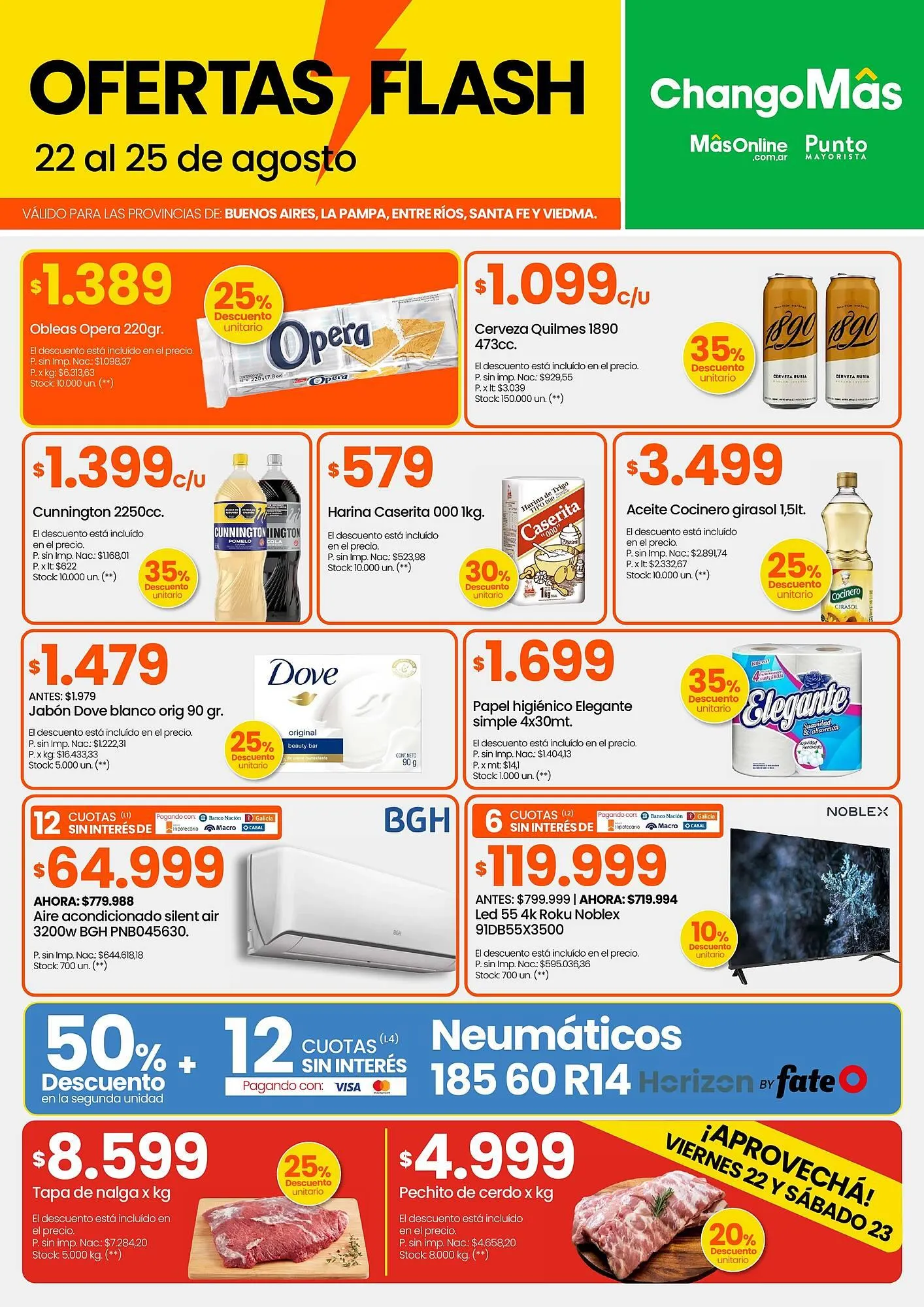 Ofertas de Catálogo Changomas 22 de agosto al 25 de agosto 2025 - Página 1 del catálogo