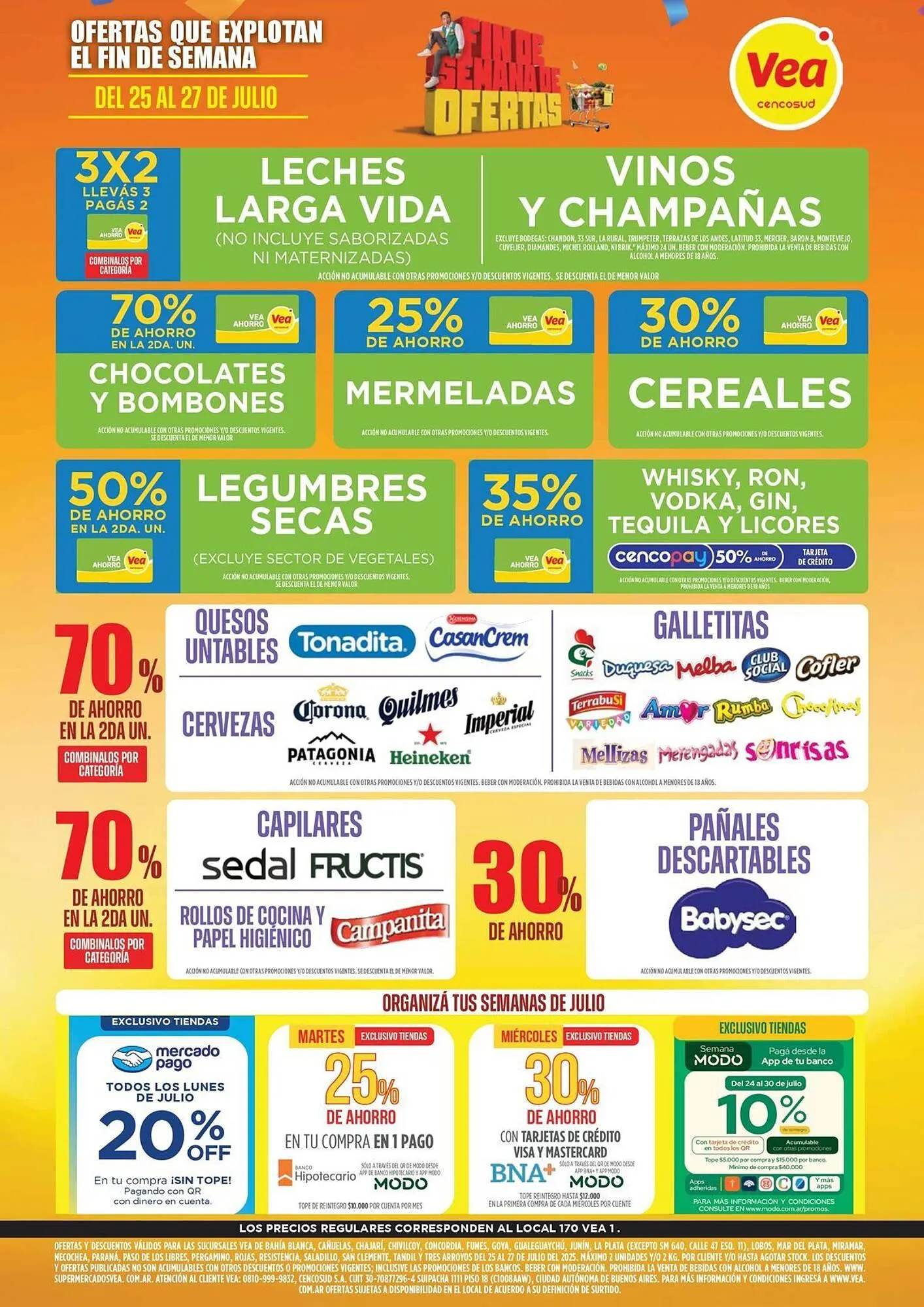 Ofertas de Catálogo Supermercados Vea 25 de julio al 27 de julio 2025 - Página 1 del catálogo
