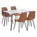 Juego de comedor Nashvilla mesa rectangular con 4 sillas