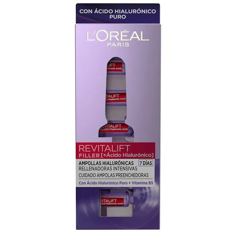 Ampollas L'Oreal París Revitalift Filler con Ácido Hialurónico x 7 un x 1,3 ml c/u