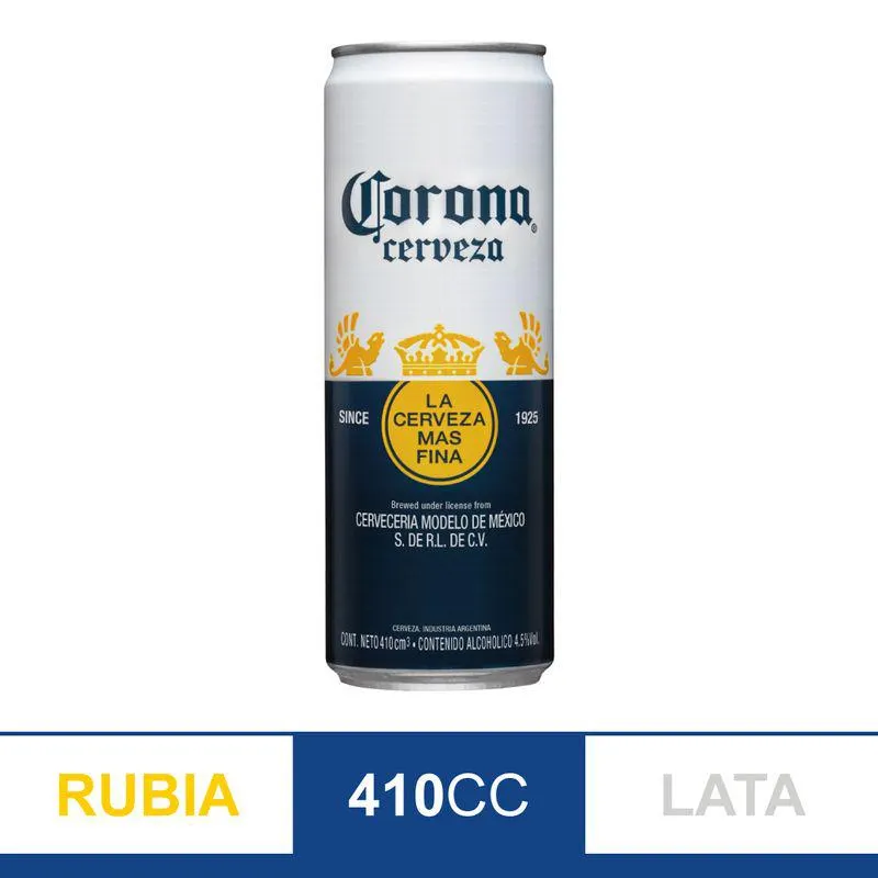 Cerveza Rubia Corona 410 Ml
