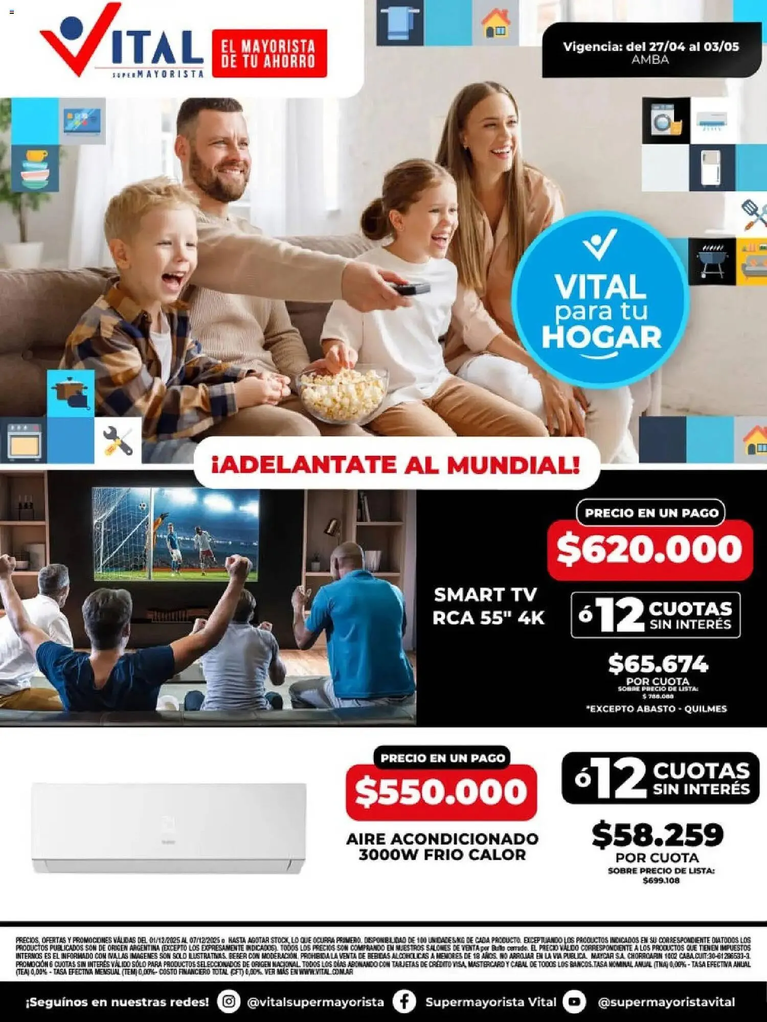 Ofertas de Catálogo Supermayorista Vital 27 de abril al 3 de mayo 2026 - Página 1 del catálogo