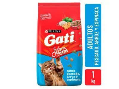 ALIMENTO PARA GATOS GATI PESCADO, ARROZ Y ESPINACA 1 KG