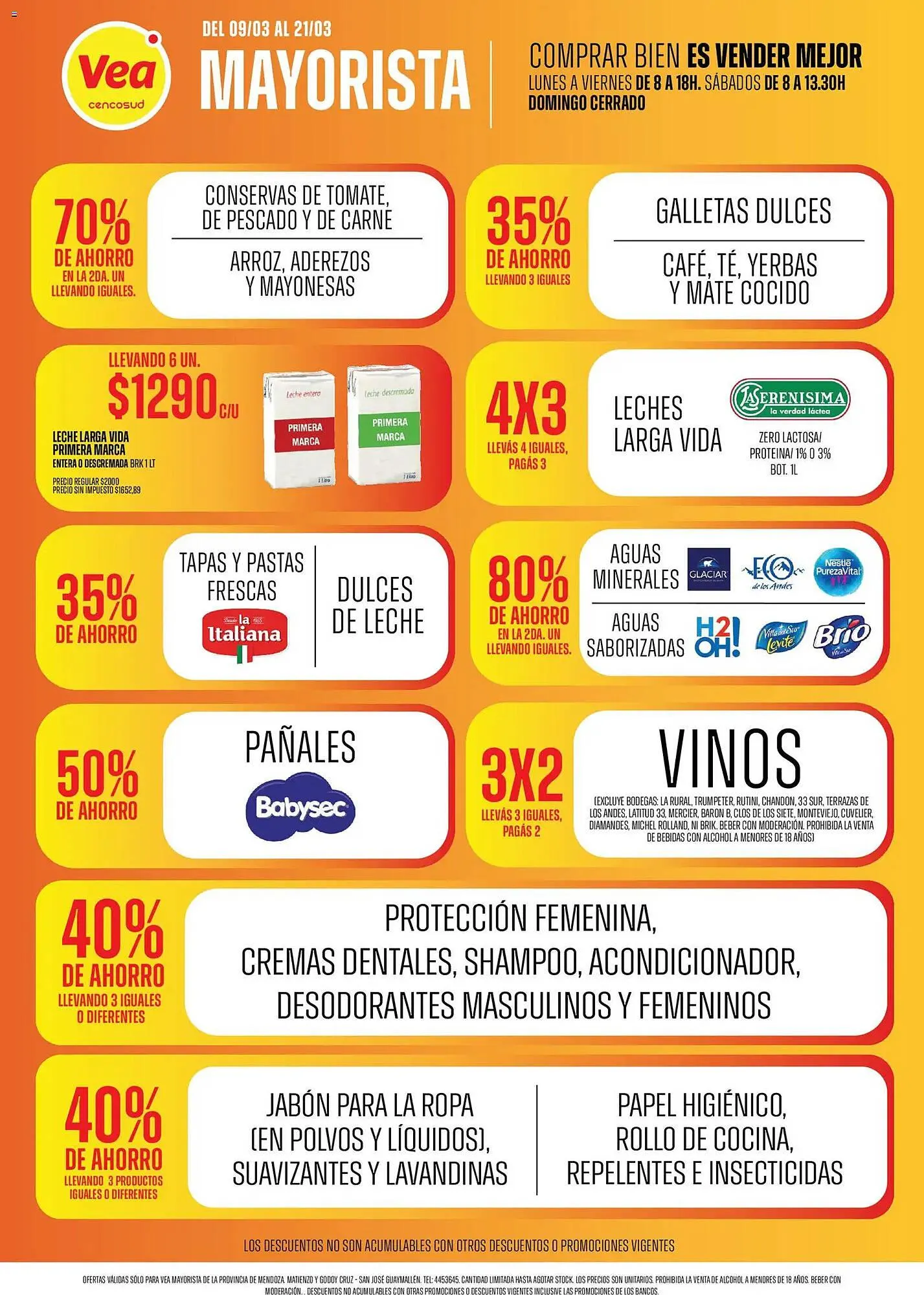 Ofertas de Catálogo Supermercados Vea 9 de marzo al 21 de marzo 2026 - Página 1 del catálogo