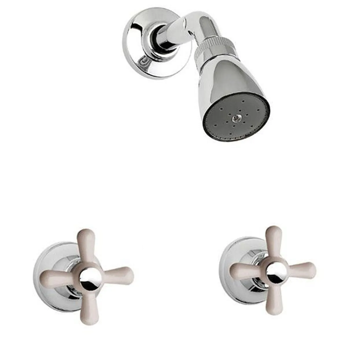 Grifería Ducha Monocomando Blanco Cromado 474 Peirano