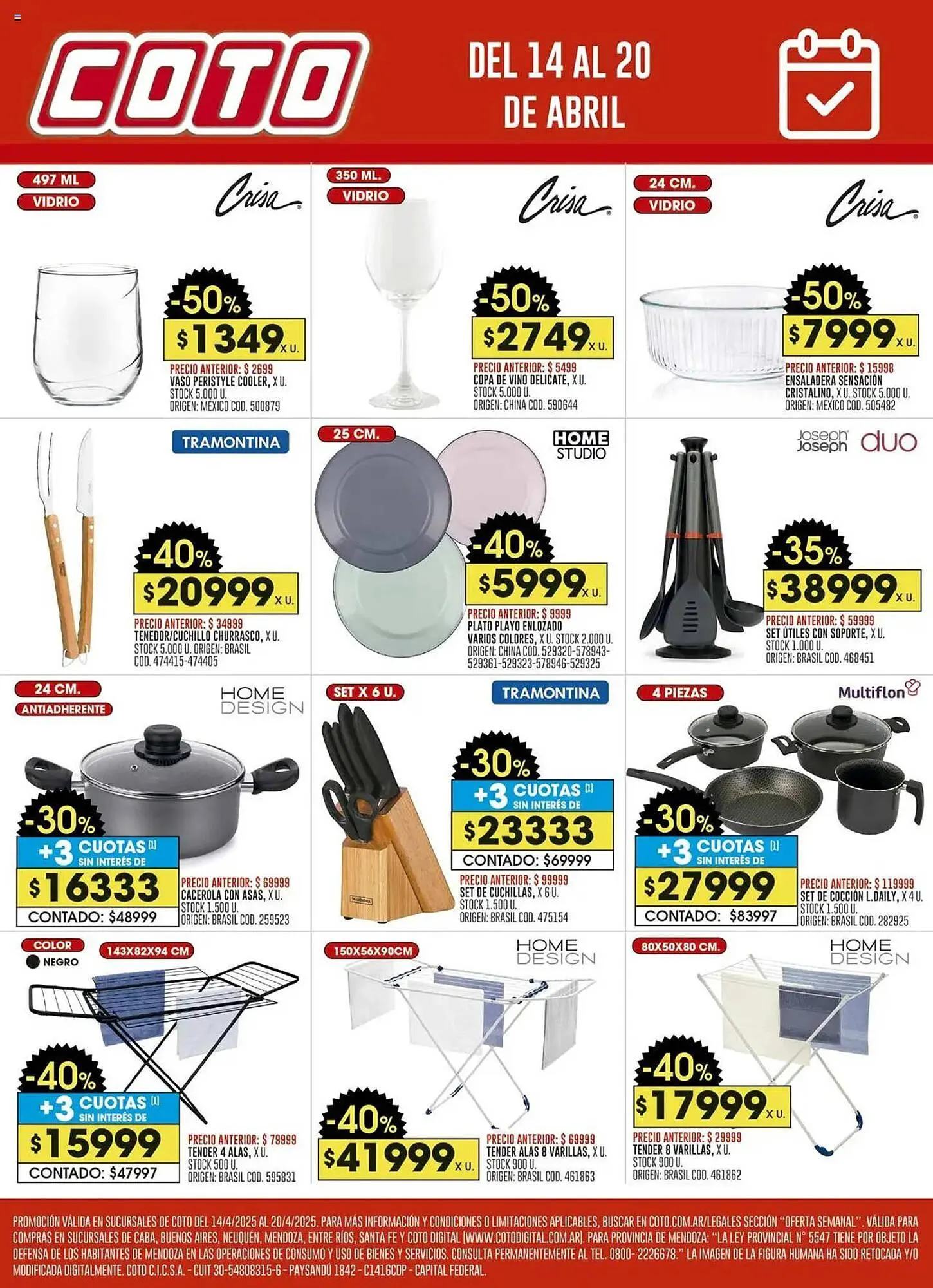 Ofertas de Catálogo Coto 14 de abril al 20 de abril 2025 - Página 1 del catálogo