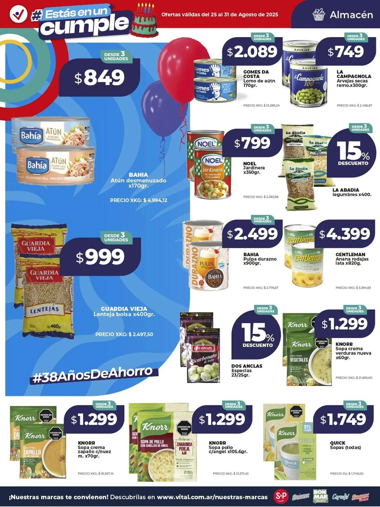 Ofertas de Catálogo Supermayorista Vital 25 de agosto al 31 de agosto 2025 - Página 16 del catálogo