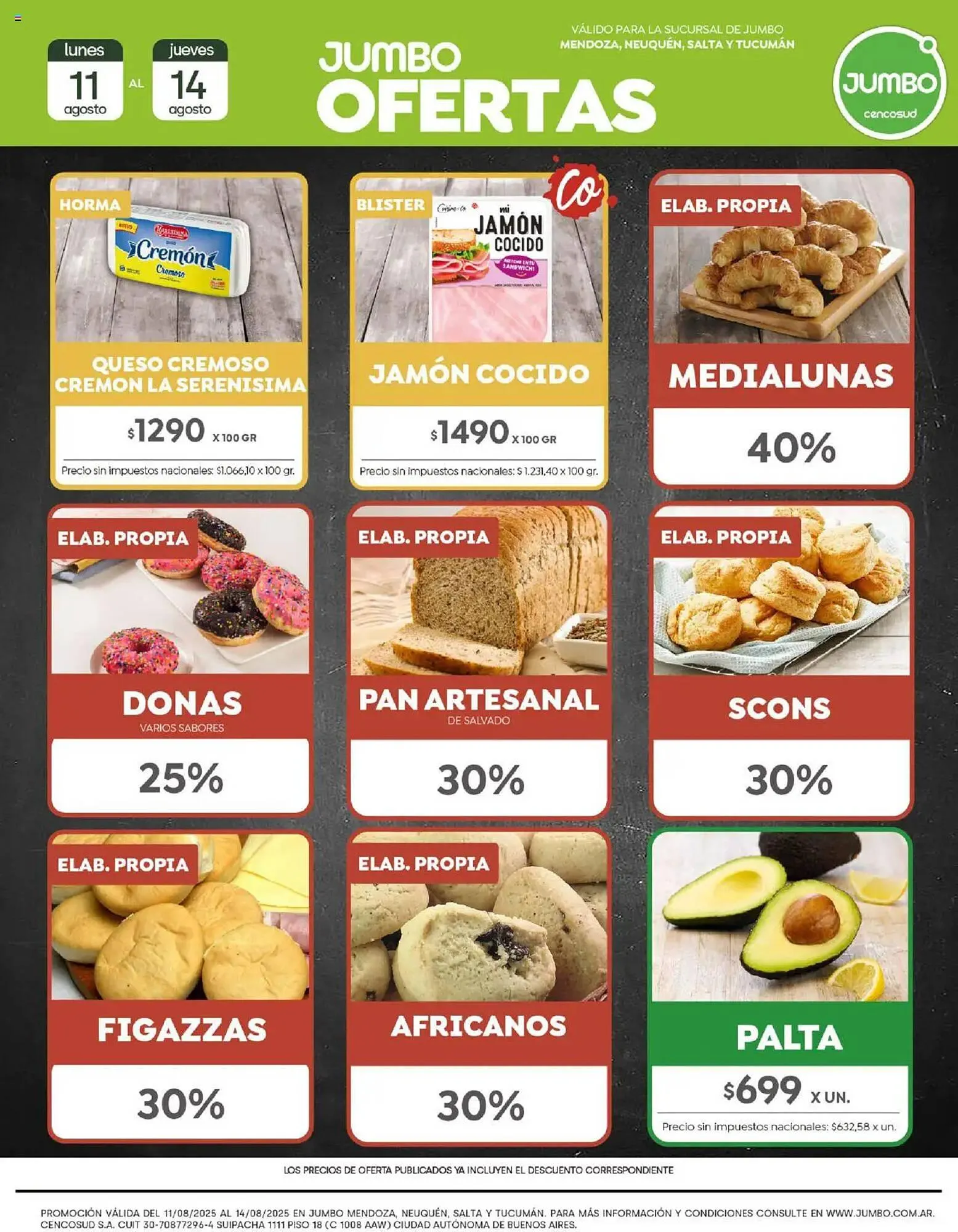 Ofertas de Catálogo Jumbo 11 de agosto al 15 de agosto 2025 - Página 1 del catálogo