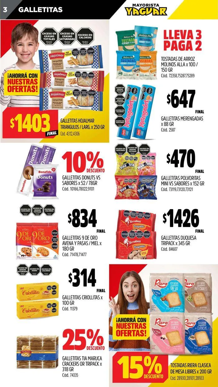 Ofertas de Catálogo Supermercados Yaguar Córdoba 22 de julio al 28 de julio 2024 - Página 3 del catálogo