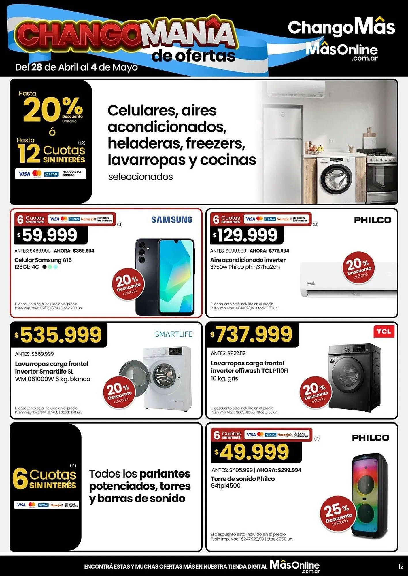 Ofertas de Catálogo Changomas 28 de abril al 4 de mayo 2026 - Página 12 del catálogo