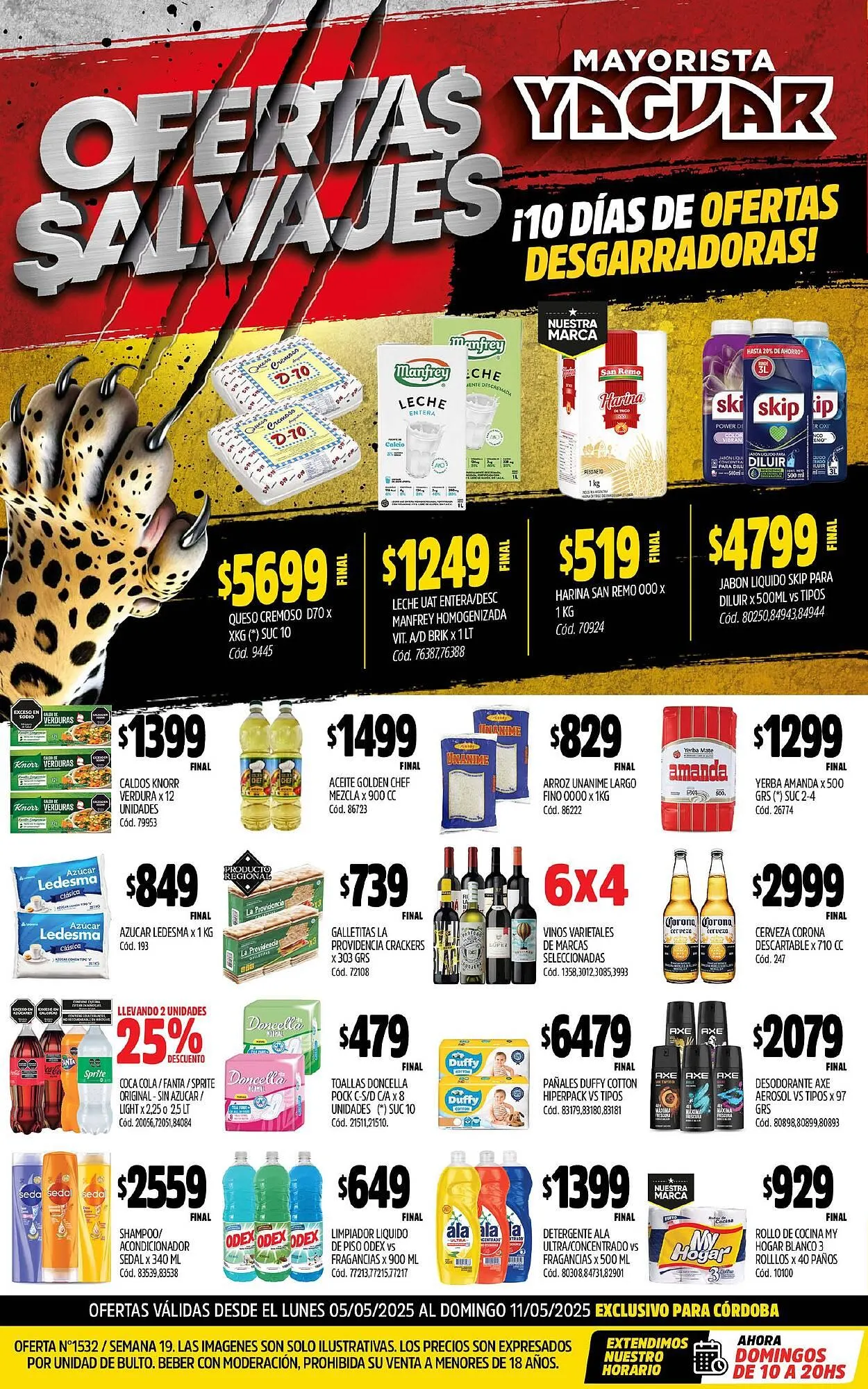 Ofertas de Catálogo Supermercados Yaguar 5 de mayo al 11 de mayo 2025 - Página 1 del catálogo