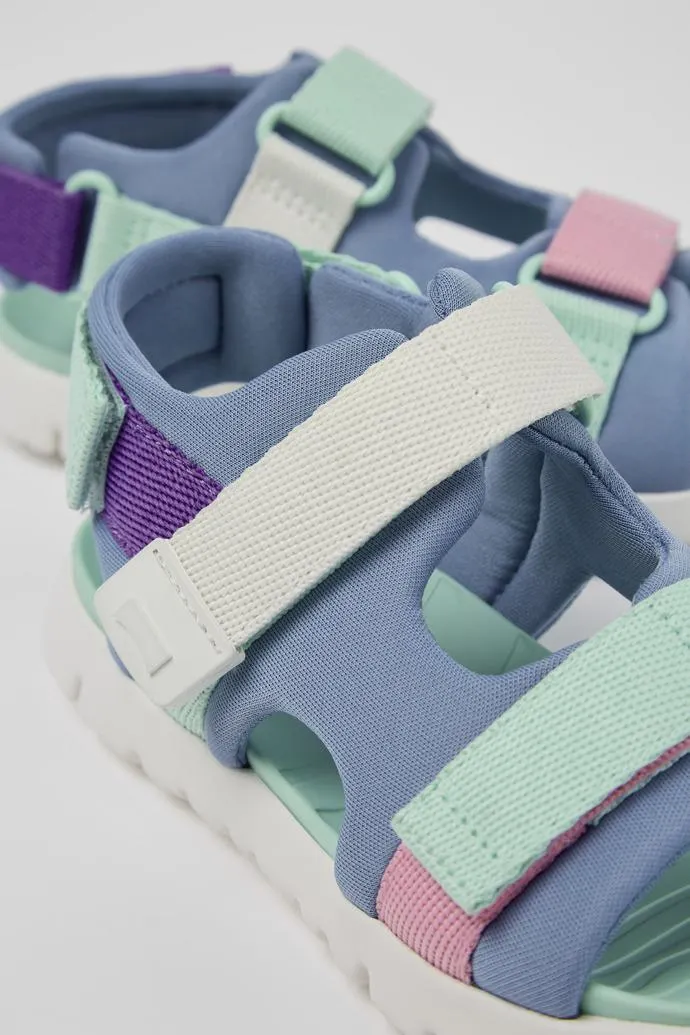 Twins Sandalia de tejido multicolor con dos tiras