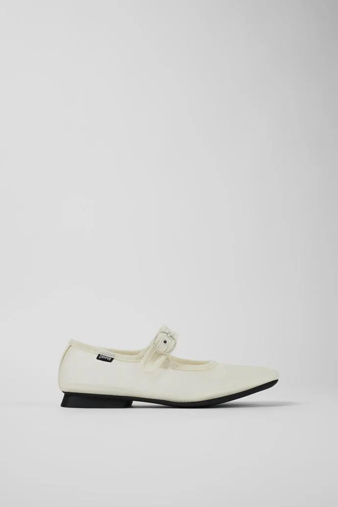 Casi Myra Merceditas de tejido blancas para mujer