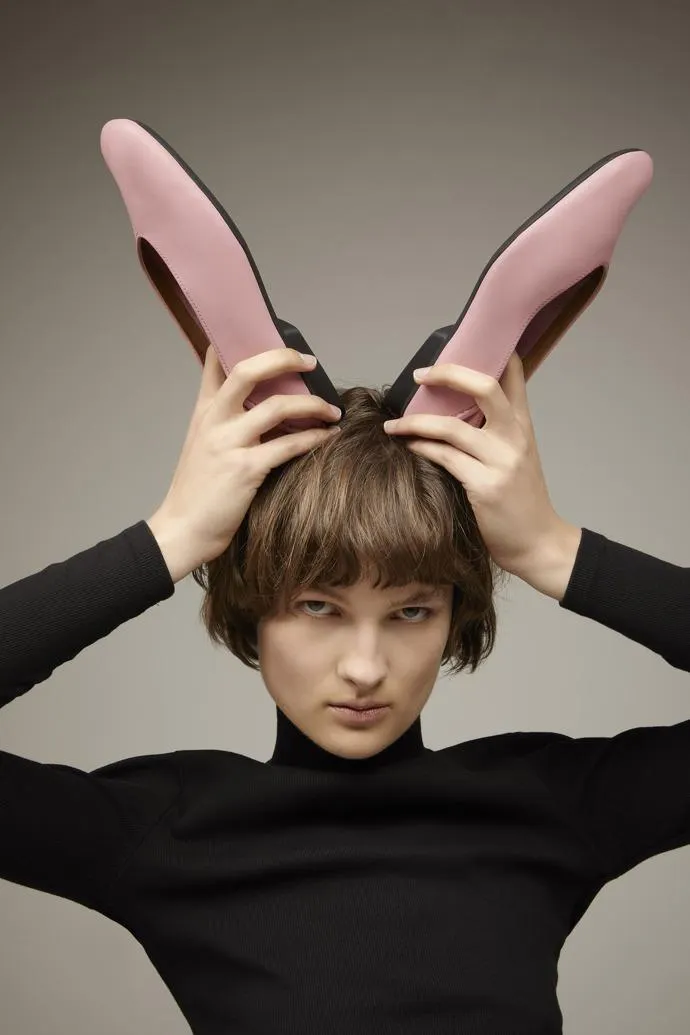 Casi Myra Bailarinas rosas de piel para mujer