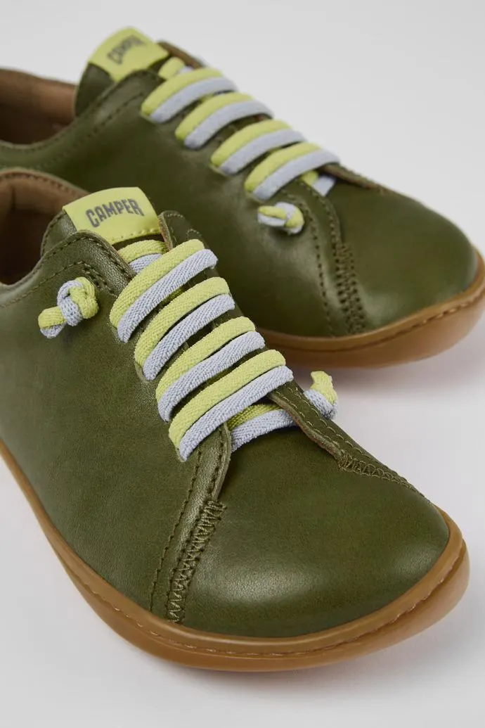 Peu Zapato abierto de piel verde