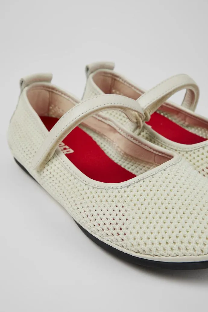 Right Bailarina de tejido/piel blanca para mujer