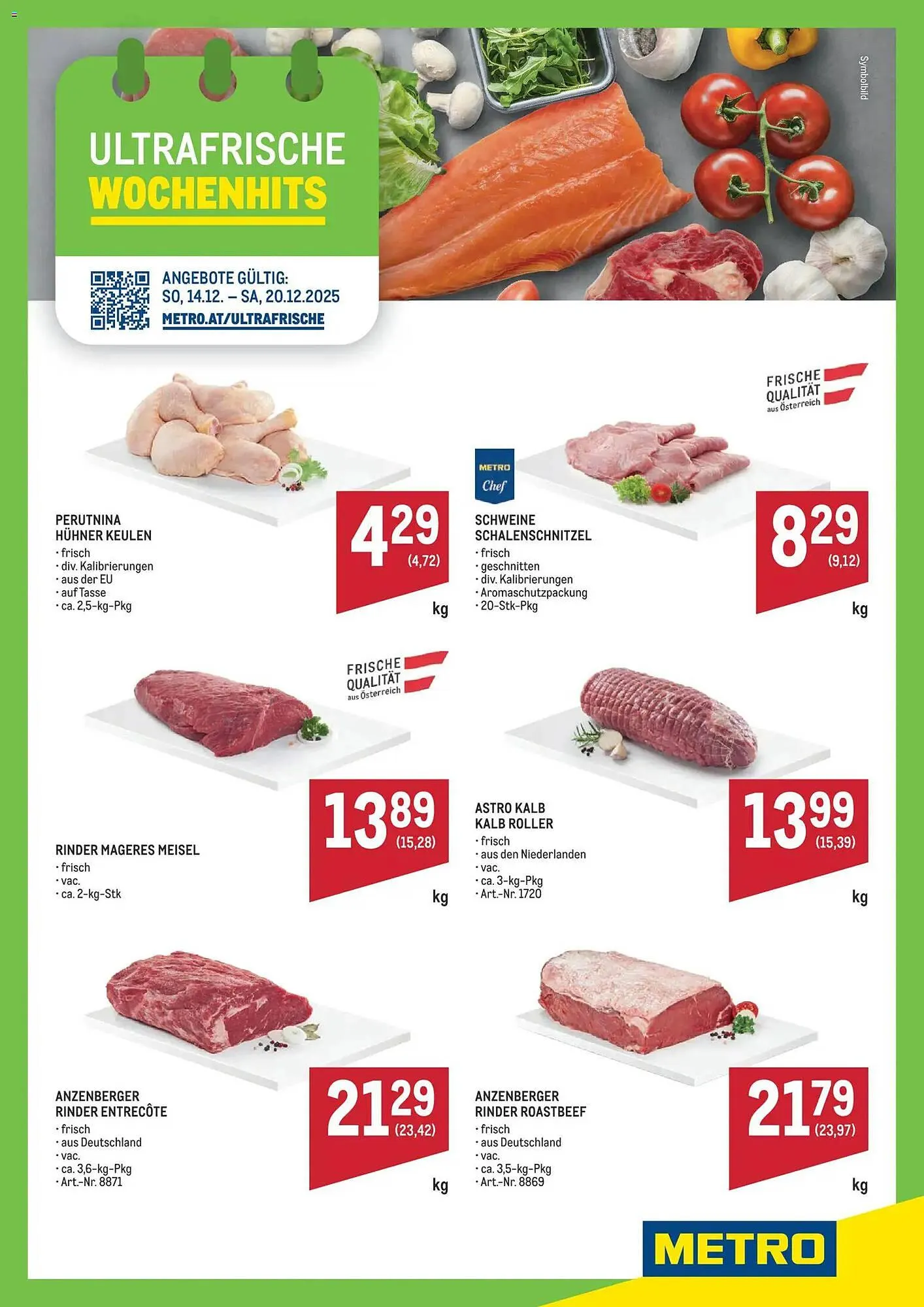 Metro Flugblatt von 14. Dezember bis 20. Dezember 2025 - Flugblätt seite 1