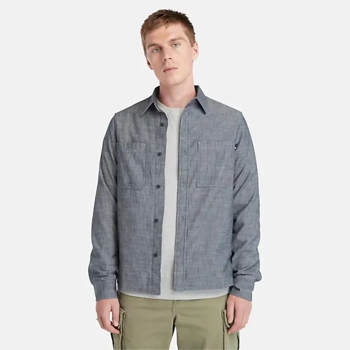 Hemd aus Chambray-Denim für Herren in Dunkelblau