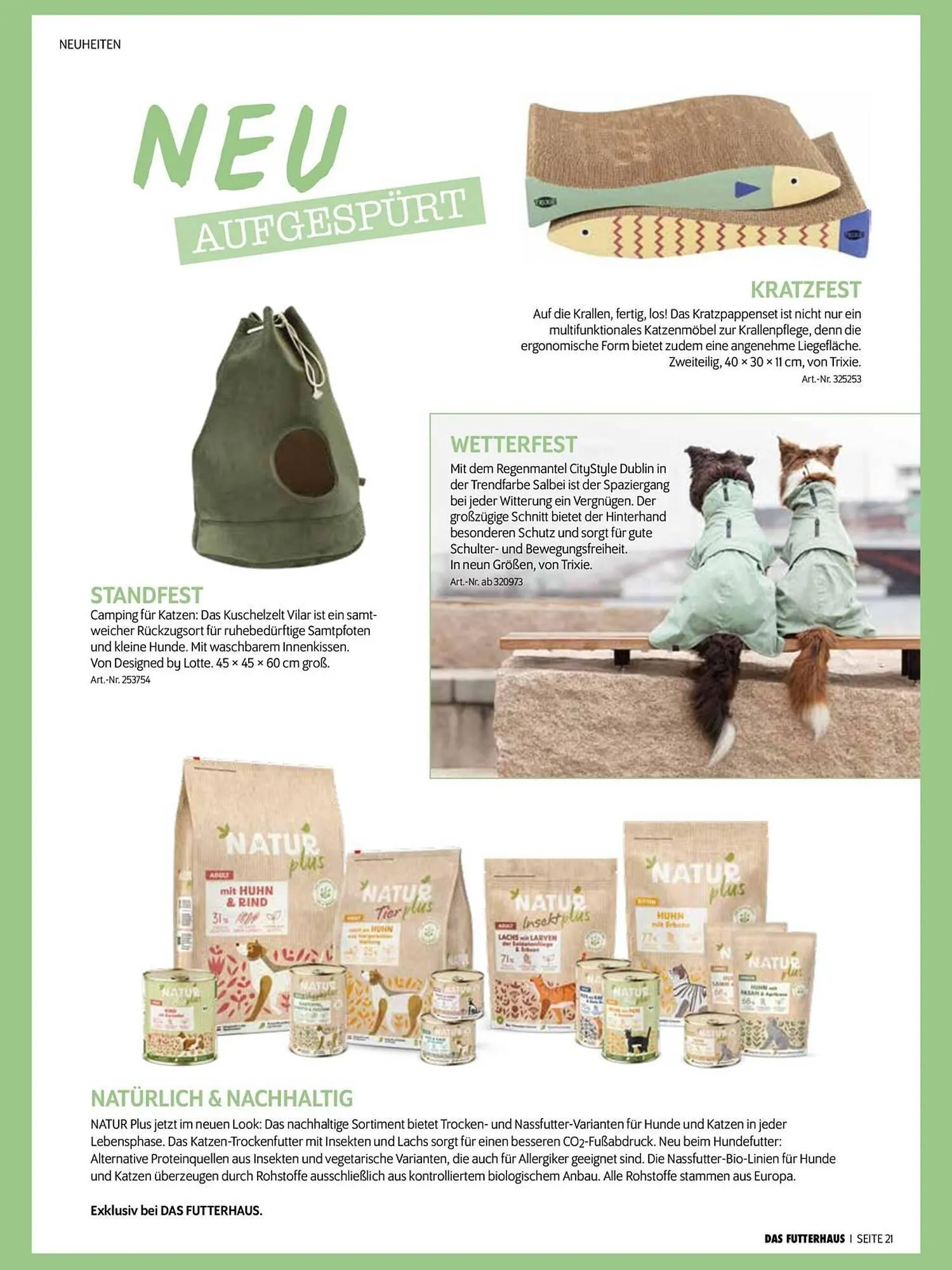 Das Futterhaus Flugblatt von 1. August bis 3. Oktober 2024 - Flugblätt seite 21
