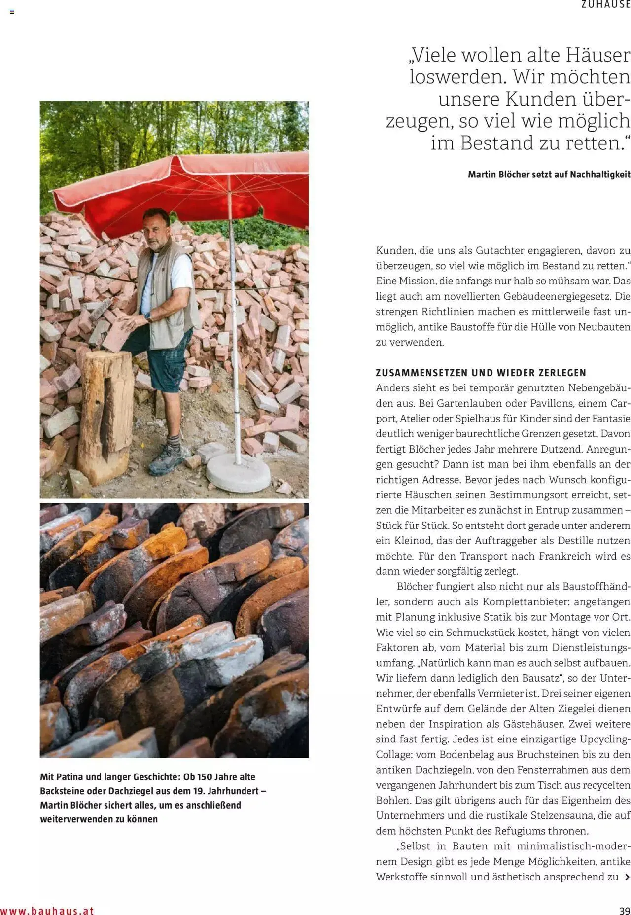 Bauhaus passt! Magazin von 24. Jänner bis 31. Dezember 2023 - Flugblätt seite 39