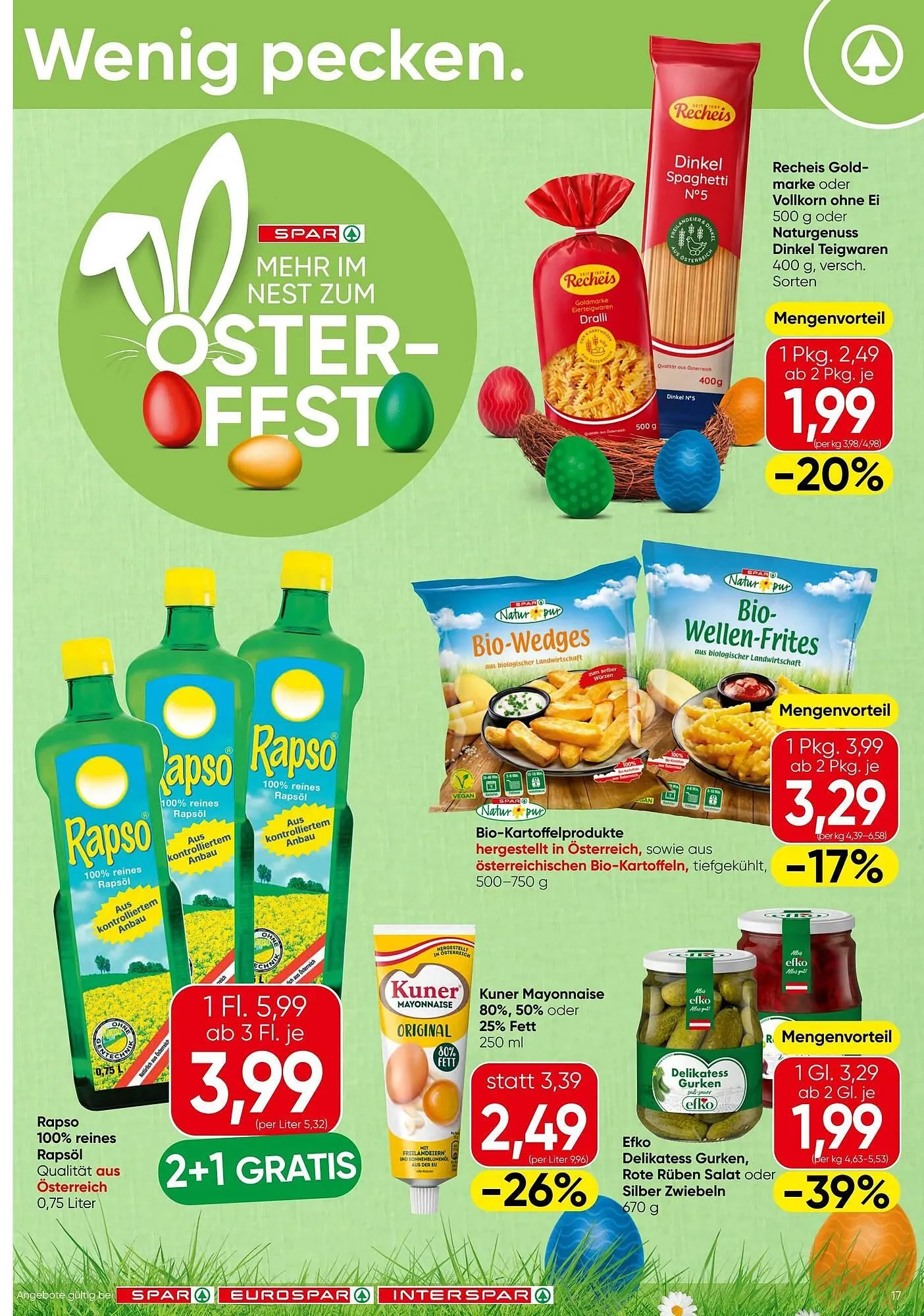Spar Flugblatt von 31. März bis 8. April 2026 - Flugblätt seite  17