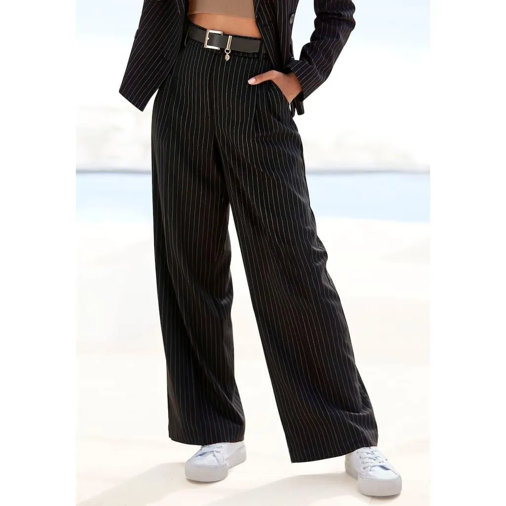 LASCANA Palazzohose im Business-Look, elegante Anzughose mit Nadelstreifen