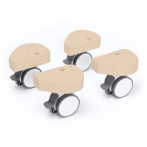 babybay Rollensatz Spezial mit Stoßschutz passend für alle Modelle, beige lackiert