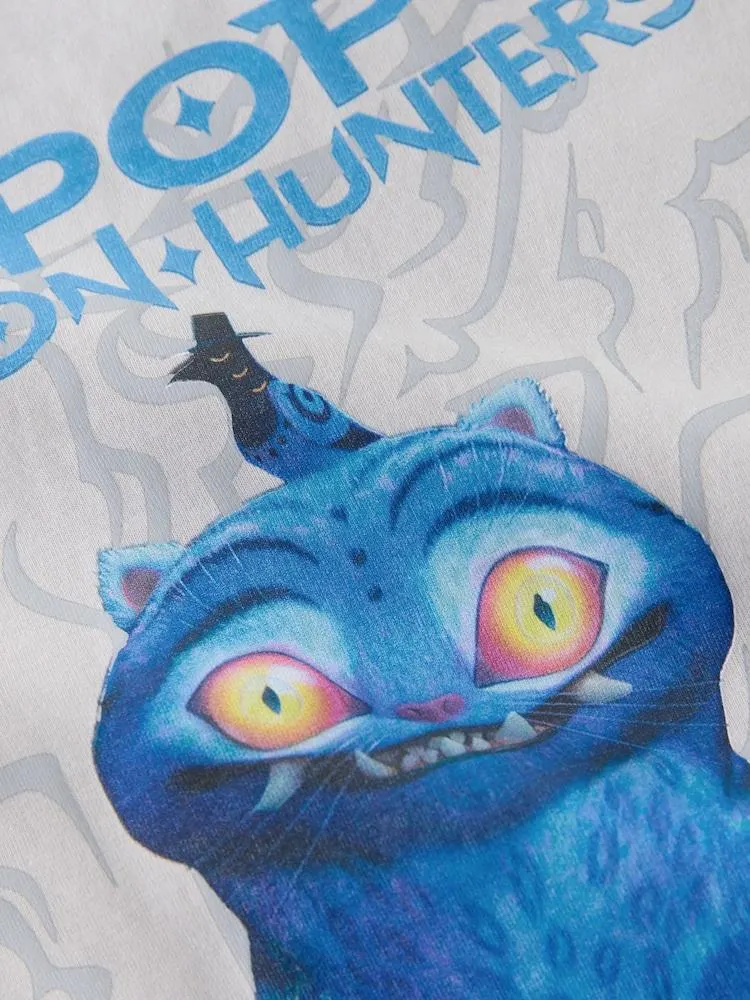 Grau, rückseitig gemustert - KPOP Demon Hunters – T-Shirt (6–16 J.)