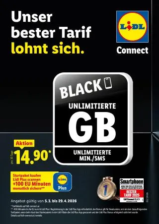 Lidl Flugblatt Specials - Black Aktion von 5. März bis 29. April 2026 - Flugblätt seite  1