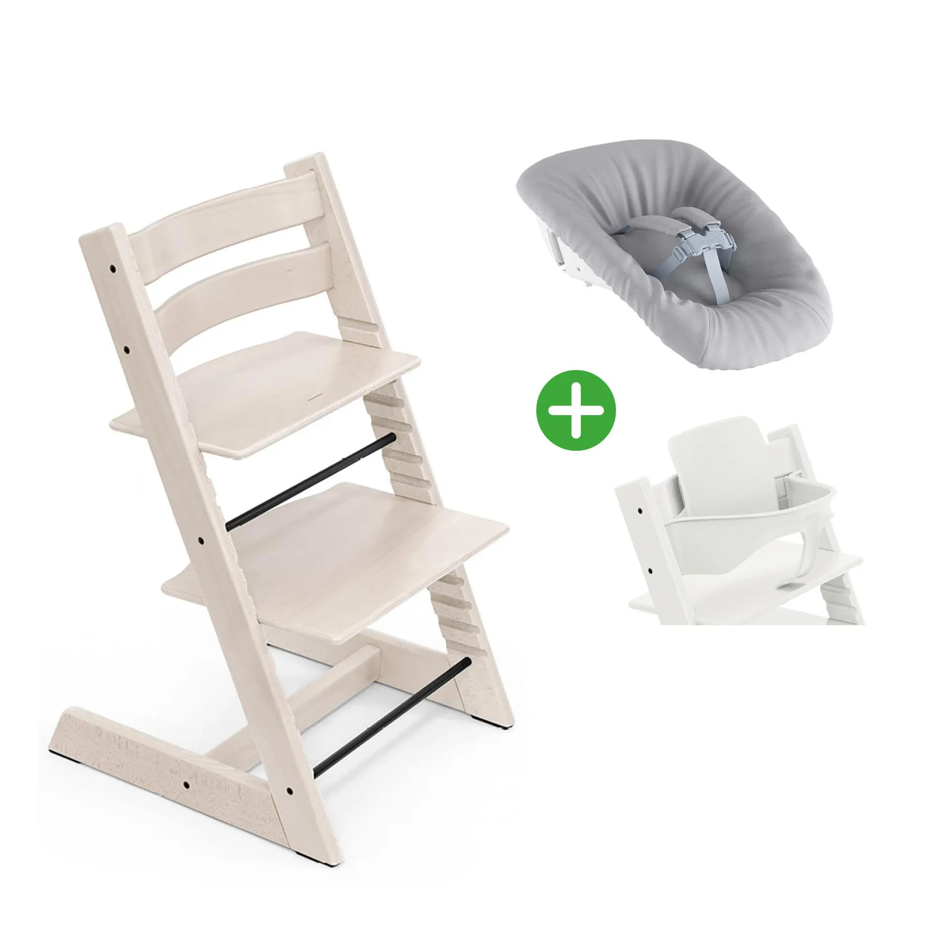 Trio Set Tripp Trapp® Buche Whitewash