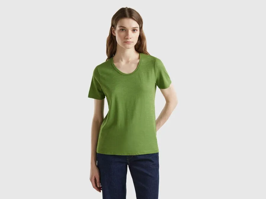 Kurzärmeliges T-Shirt aus leichter Baumwolle