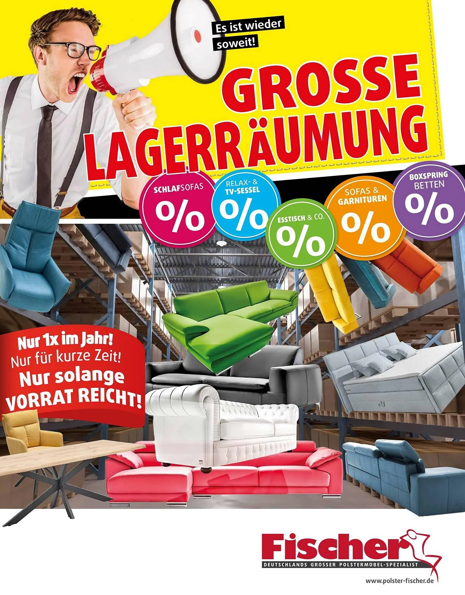 Polstermöbel Fischer Flugblatt von 18. März bis 13. April 2024 - Flugblätt seite  
