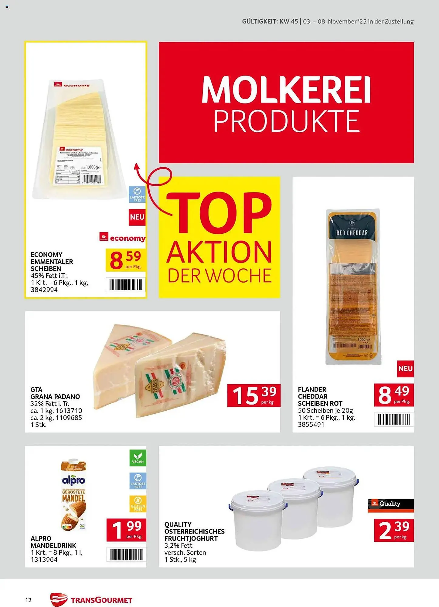 Transgourmet Flugblatt von 3. November bis 8. November 2025 - Flugblätt seite 12