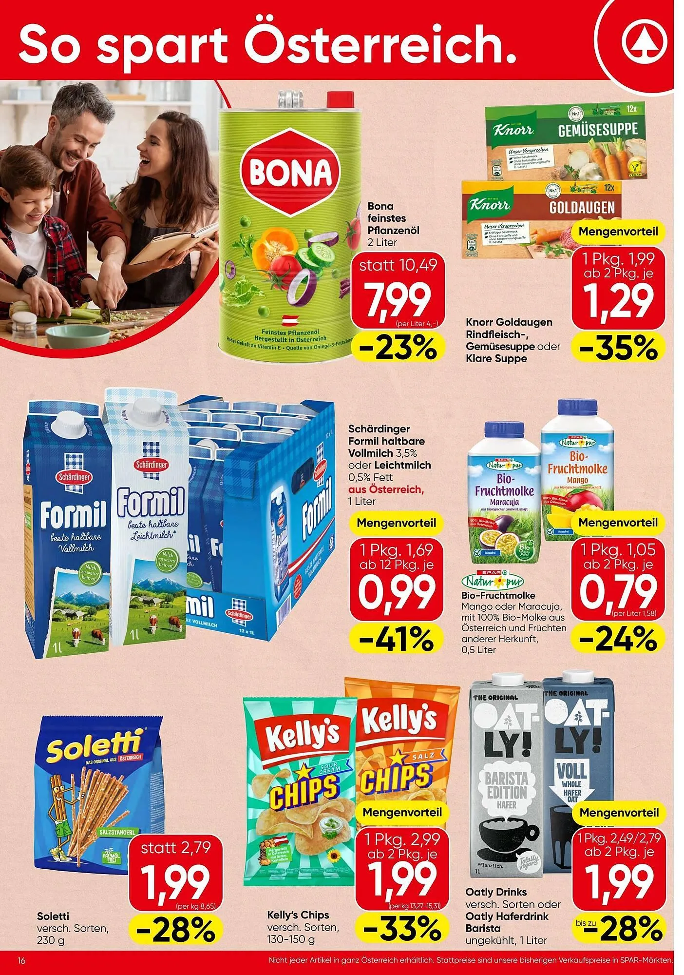 Spar Flugblatt von 15. Jänner bis 28. Jänner 2026 - Flugblätt seite  16