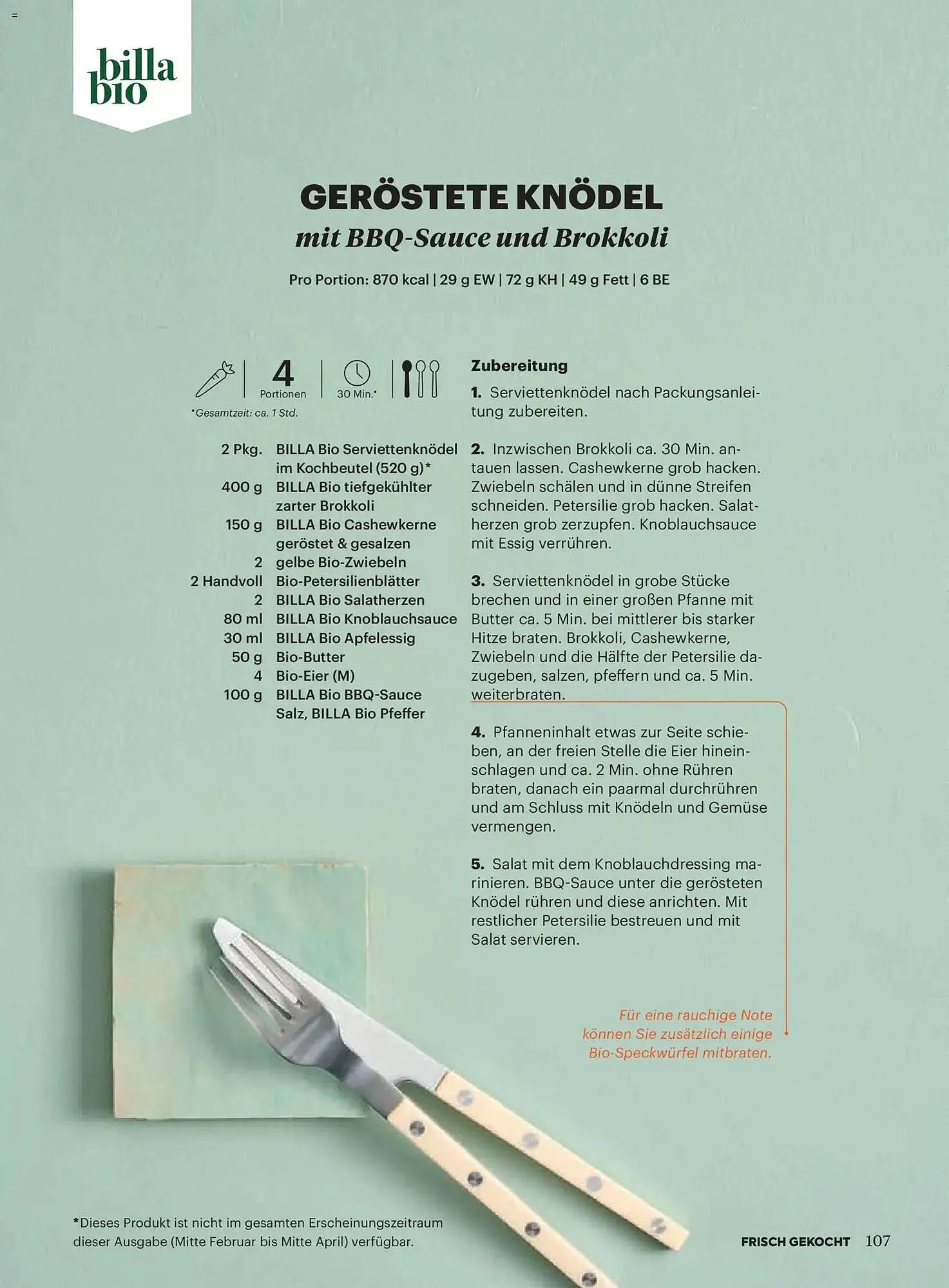 Billa Flugblatt von 1. März bis 30. April 2026 - Flugblätt seite 105