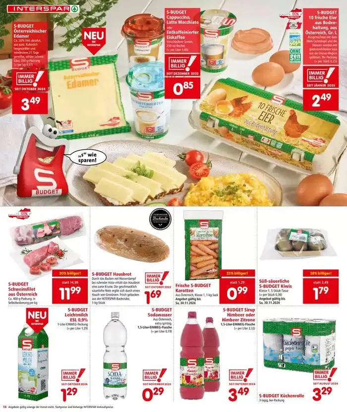 Interspar flugblatt von 29. November bis 13. Dezember 2024 - Flugblätt seite 14