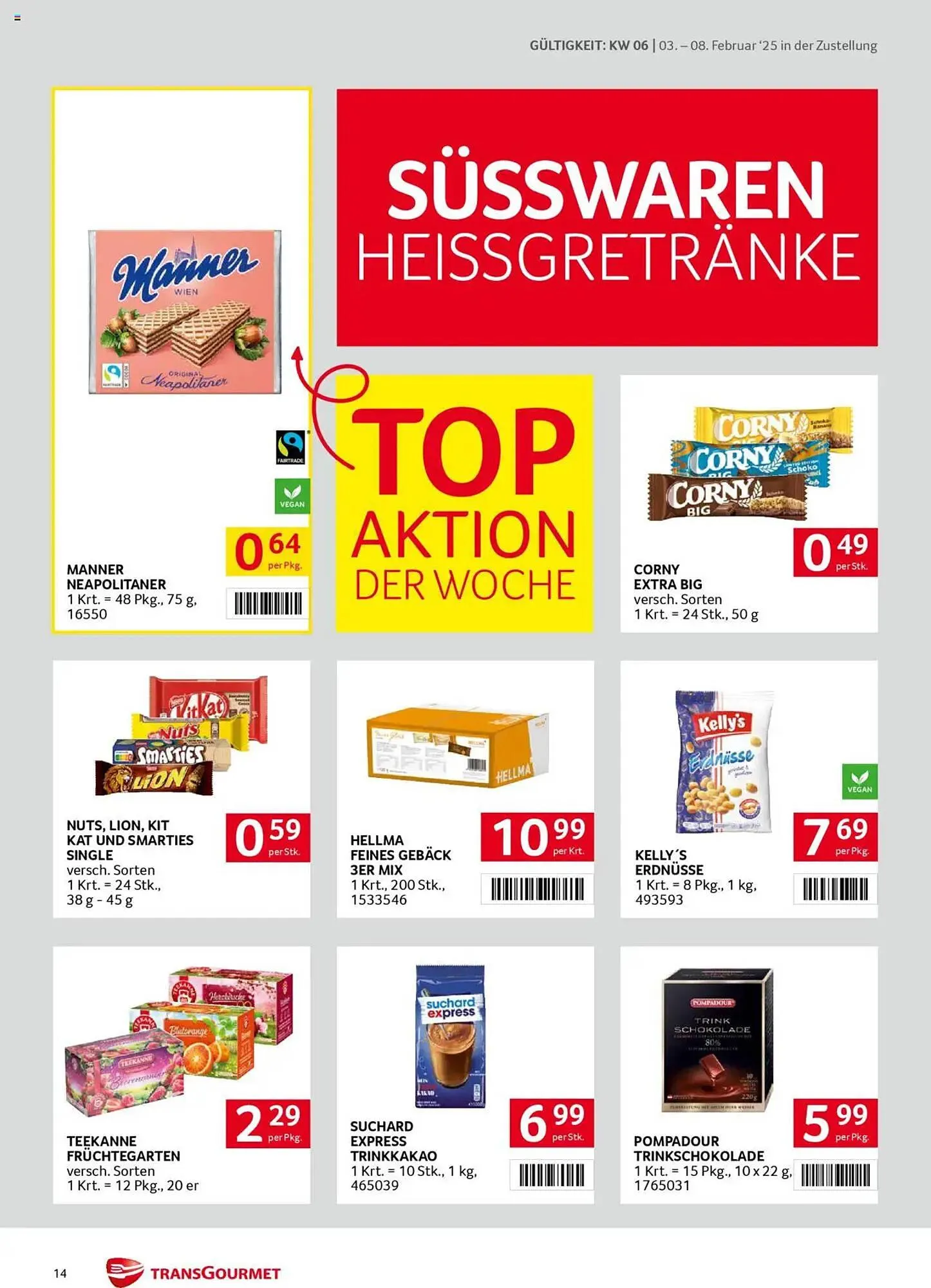 Transgourmet Flugblatt von 3. Februar bis 8. Februar 2025 - Flugblätt seite 14