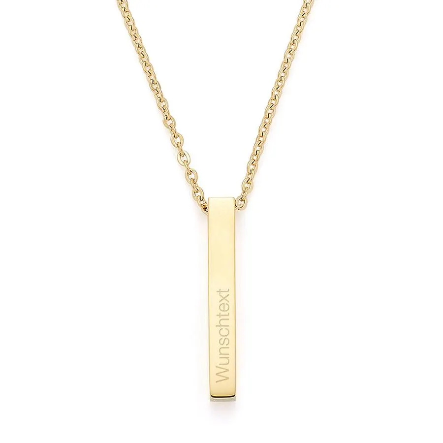 Halskette 43cm gold Kim mit persönlicher Gravur