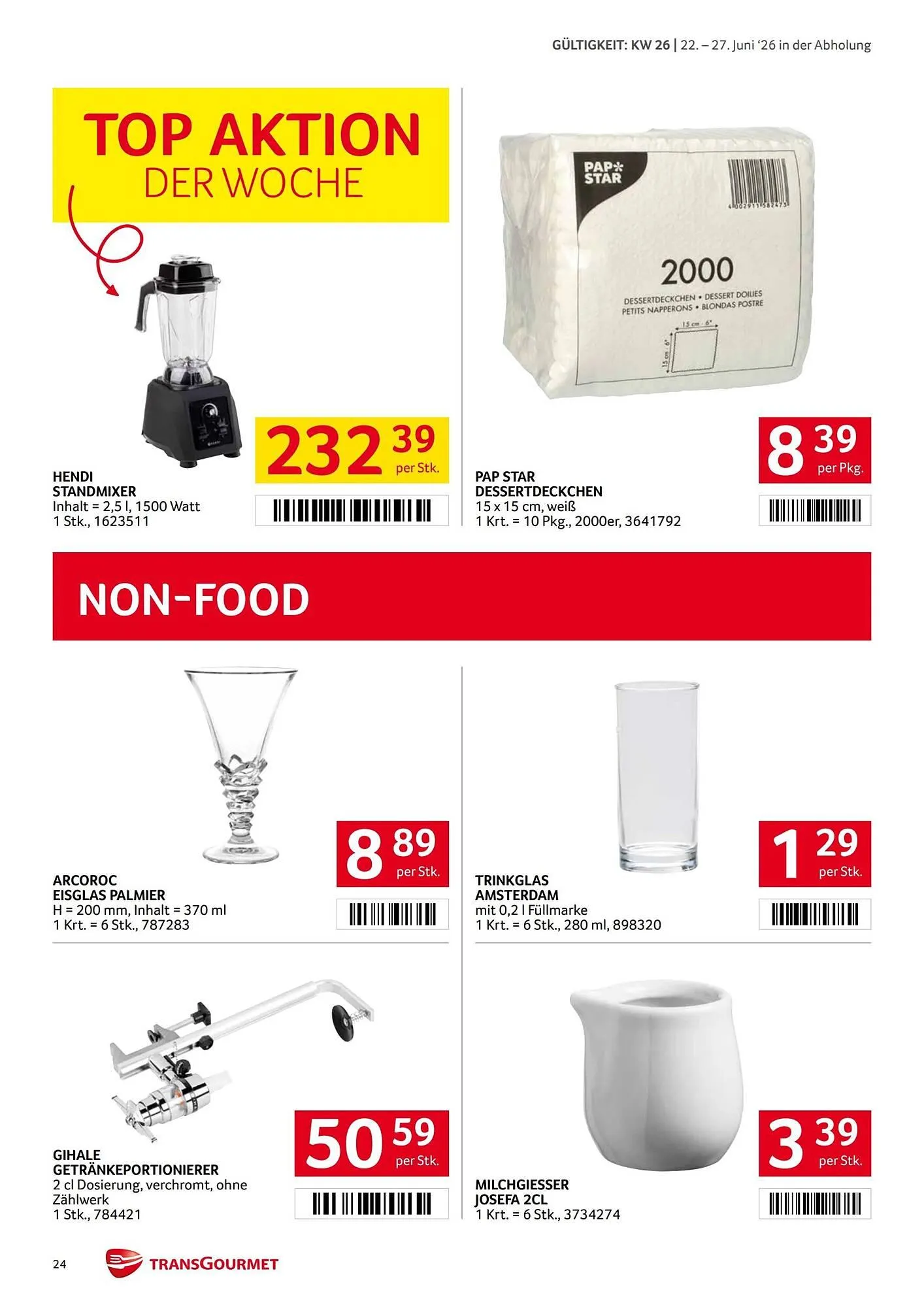 Transgourmet Flugblatt von 22. Juni bis 27. Juni 2026 - Flugblätt seite 23