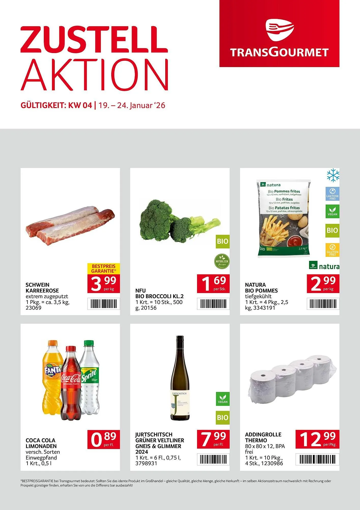 Transgourmet Flugblatt von 19. Jänner bis 24. Jänner 2026 - Flugblätt seite  1