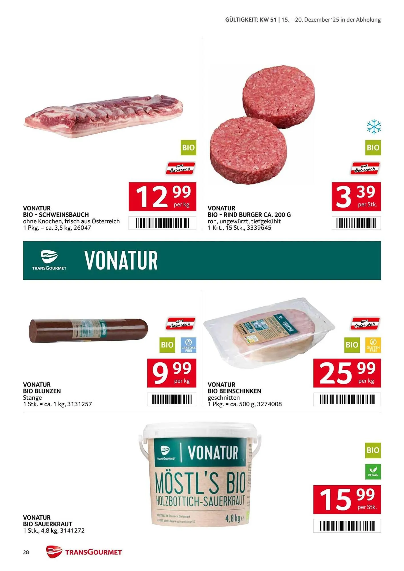 Transgourmet Flugblatt von 15. Dezember bis 21. Dezember 2025 - Flugblätt seite  27