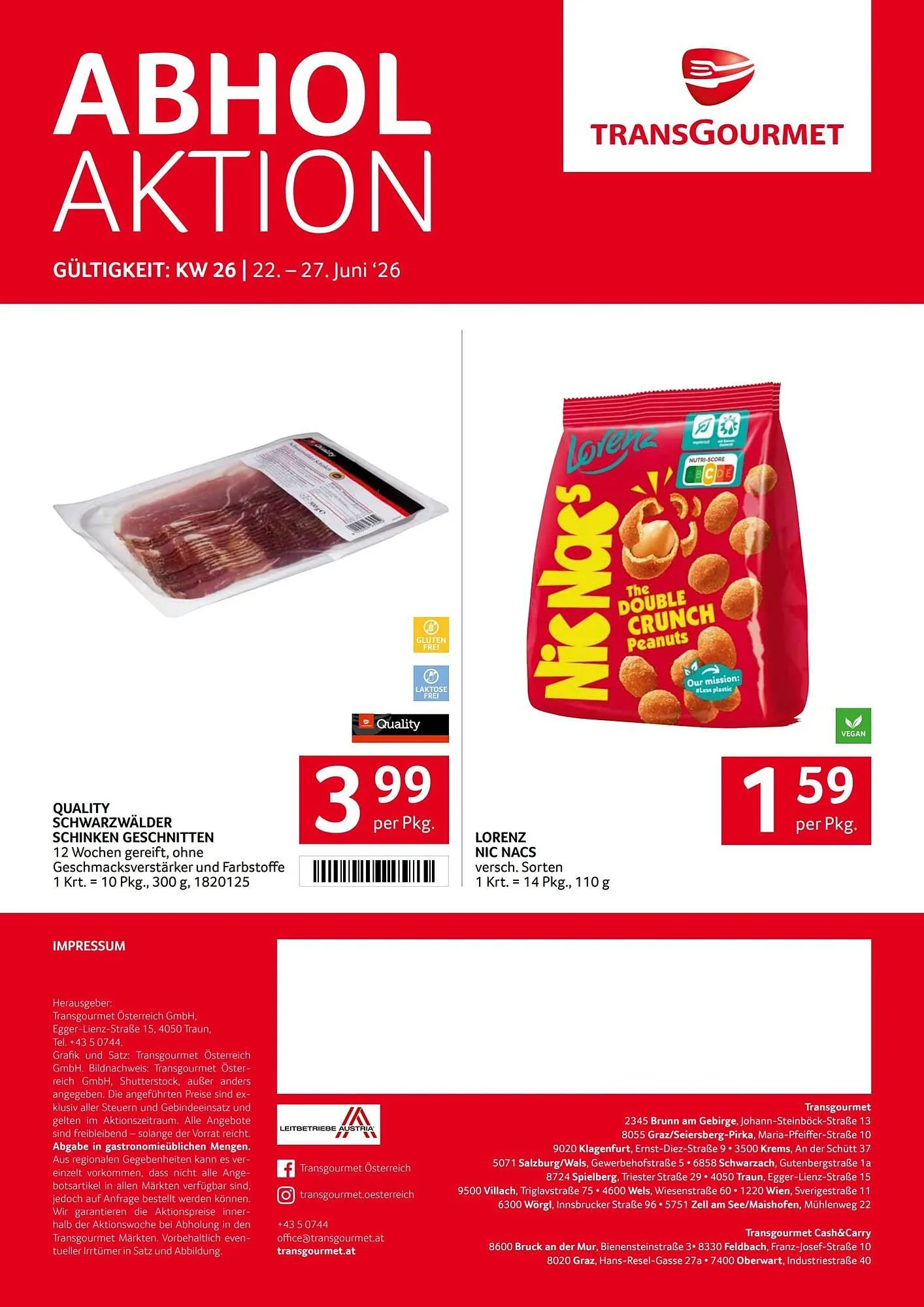 Transgourmet Flugblatt von 22. Juni bis 27. Juni 2026 - Flugblätt seite  31