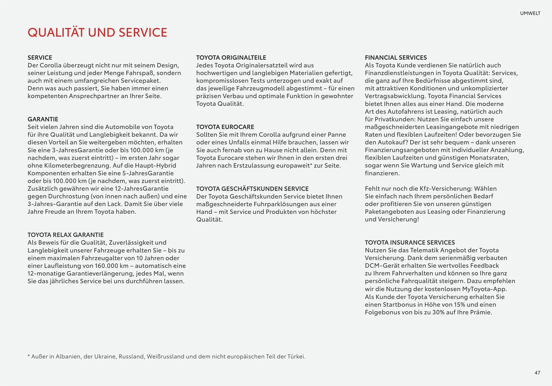 Toyota Flugblatt von 1. April bis 20. Oktober 2026 - Flugblätt seite  47