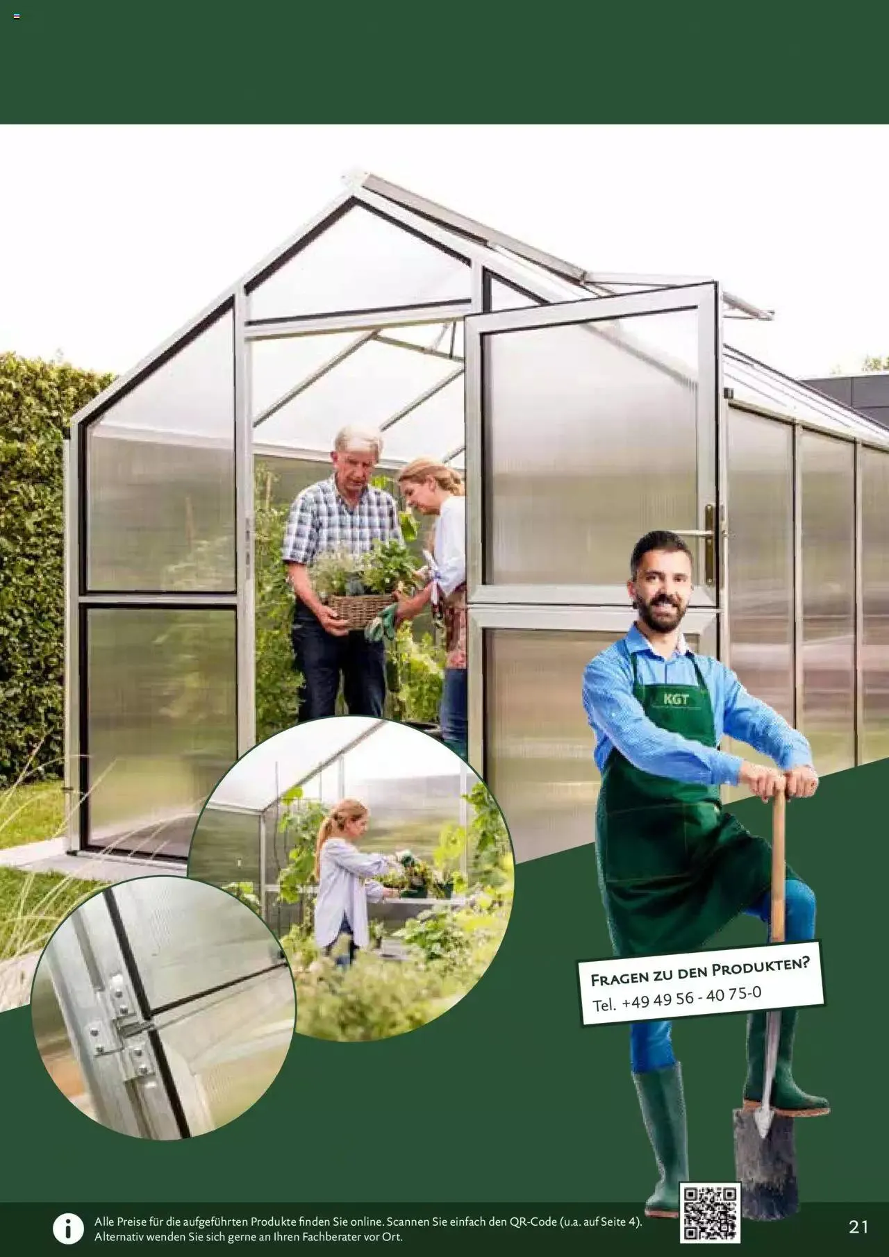 Dehner - KGT Premium Gewächshäuser von 12. Jänner bis 31. Dezember 2023 - Flugblätt seite 21