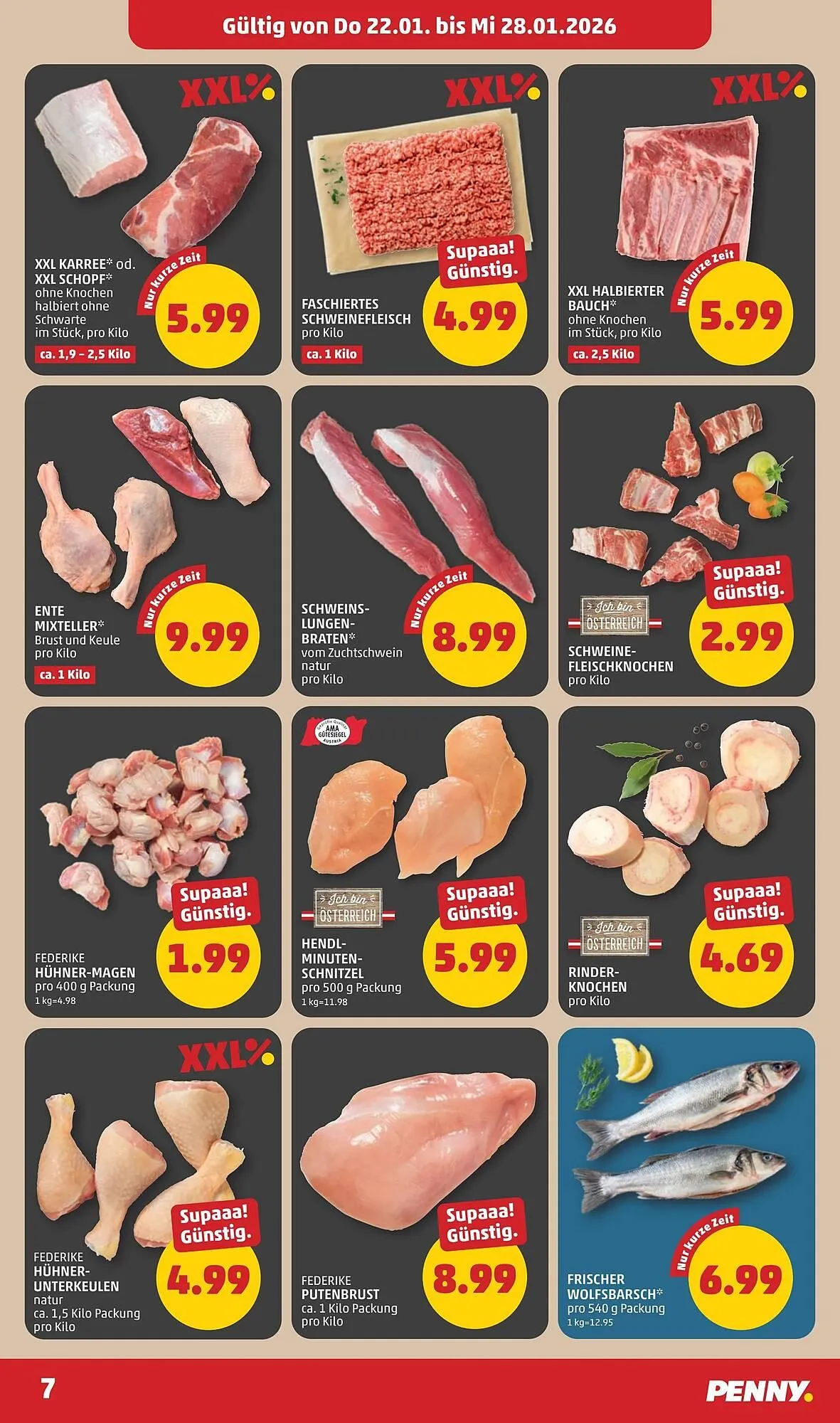 PENNY Flugblatt von 22. Jänner bis 28. Jänner 2026 - Flugblätt seite  7