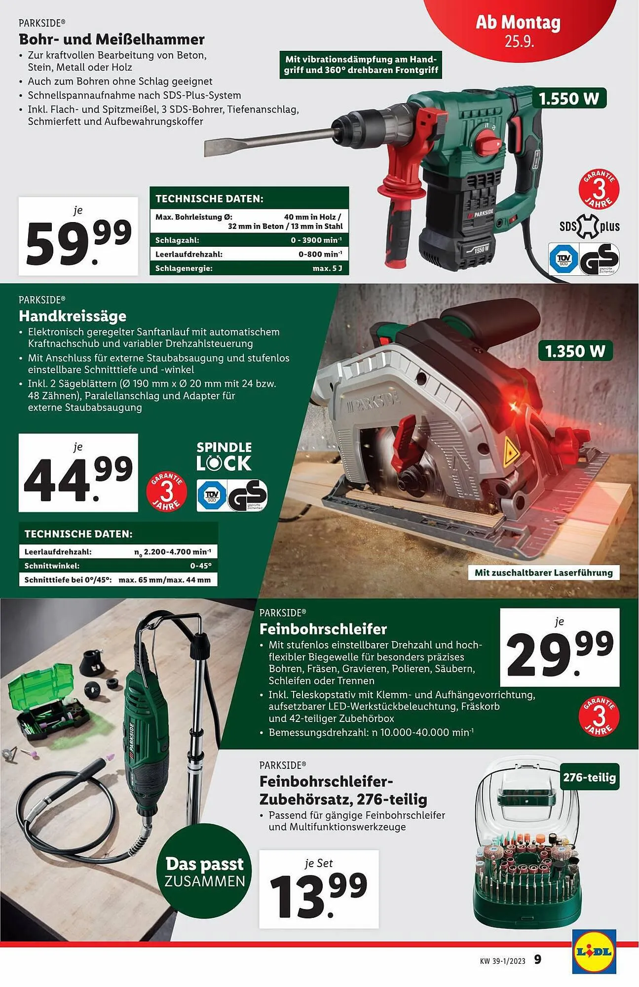 Lidl Flugblatt von 19. September bis 27. September 2023 - Flugblätt seite 9