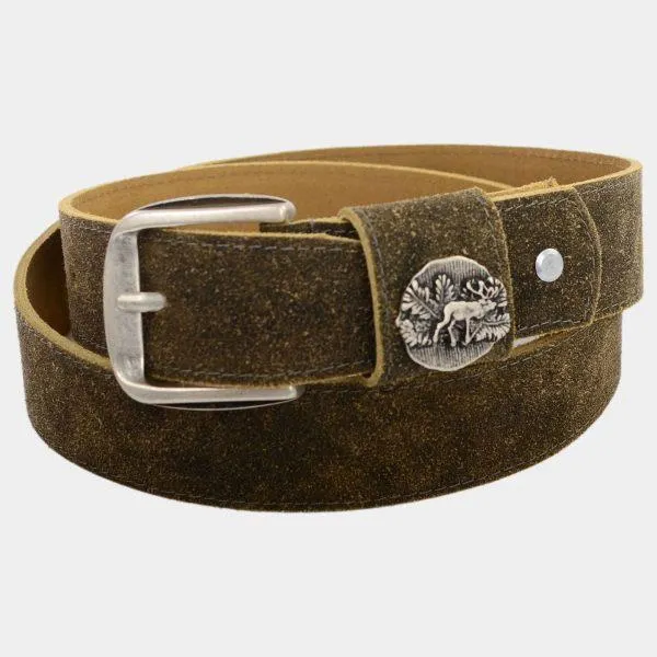 Ledergürtel “Hirsch”, Braun