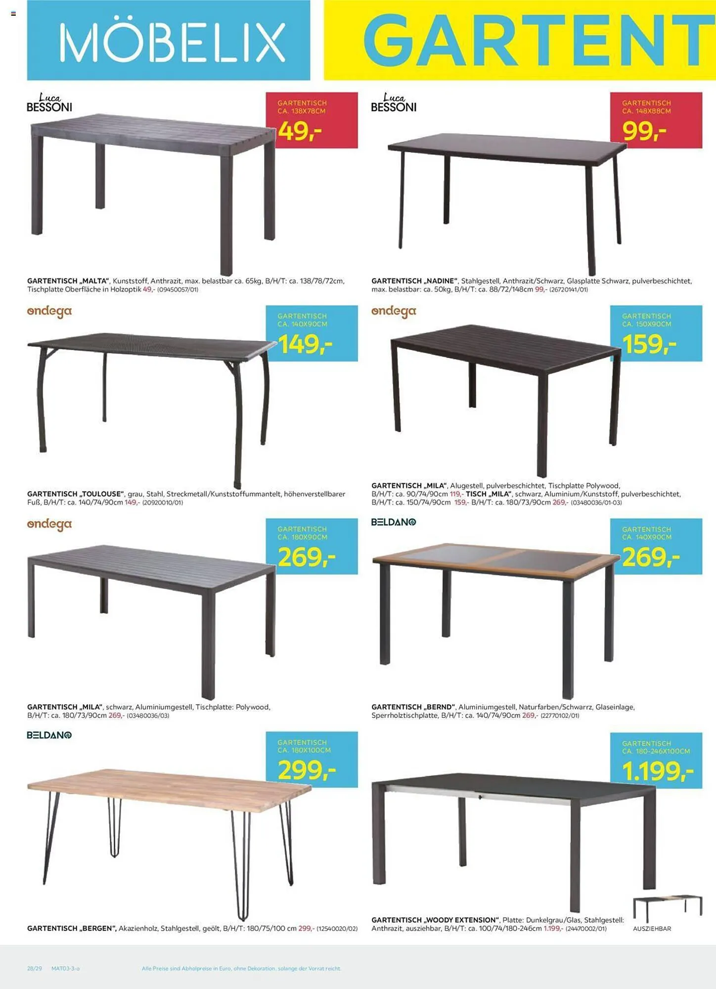 Möbelix Flugblatt von 1. März bis 30. September 2023 - Flugblätt seite 28