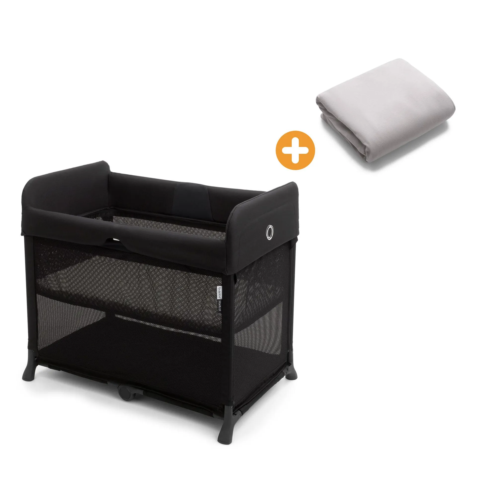 Set Stardust Black mit Spannbettlaken Mineral White